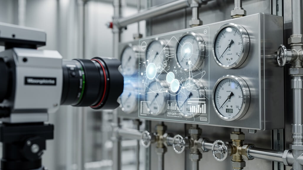 AI-videoanalyse voor het uitlezen van analoge meters en manometers in een industriële installatie